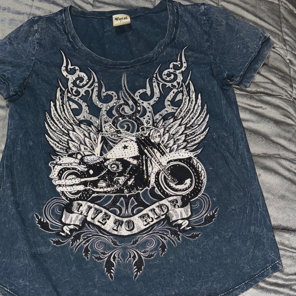 Vocal Live to Ride Kids Graphic Tee pit 19” lenght 28”